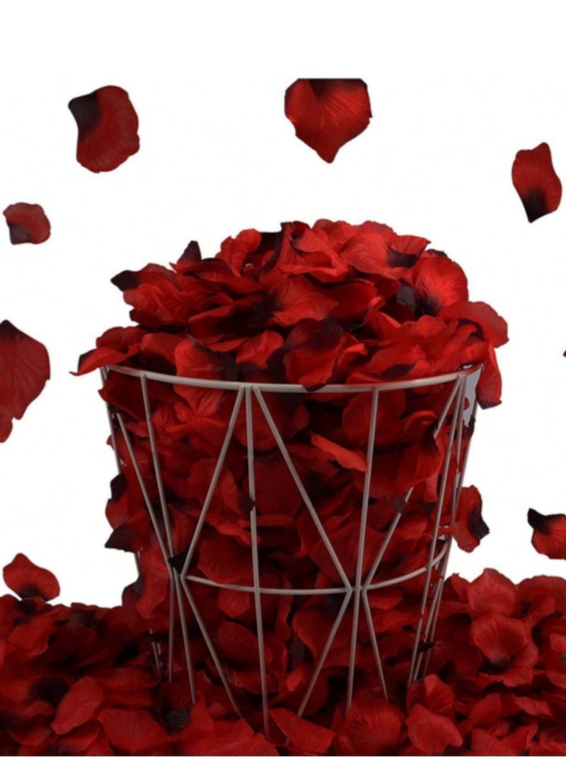 2000pcs Red Silk Rose Petals for Romantic Special Party Decorations, Valentine's Night, Wedding, Birthday Party - Image 1