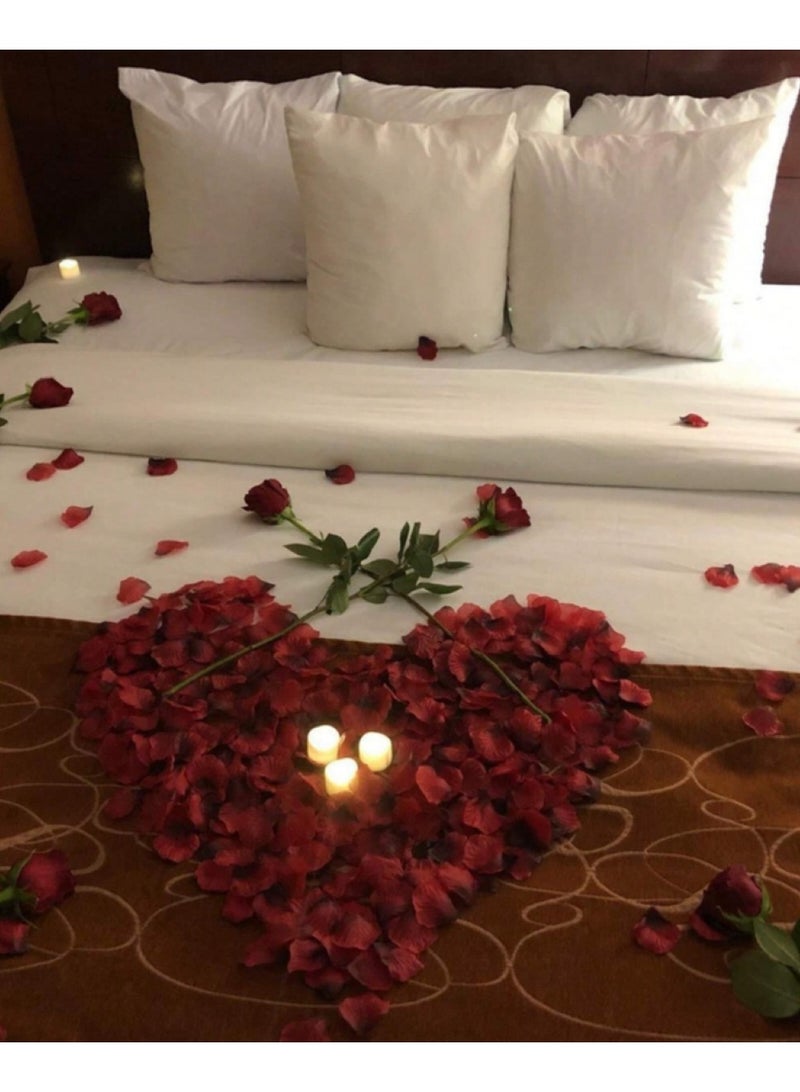 2000pcs Red Silk Rose Petals for Romantic Special Party Decorations, Valentine's Night, Wedding, Birthday Party - Image 3