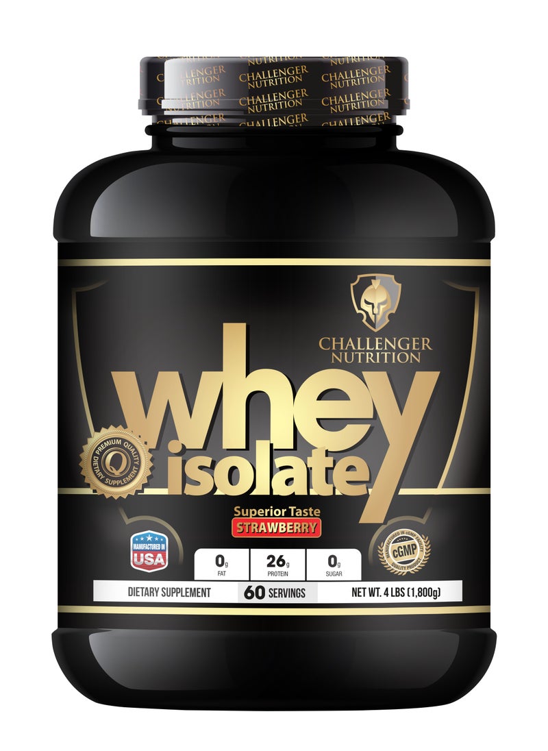 CHALLENGER NUTRITION Whey Protein Isolate - Strawberry - 60 Servings  - Image 1