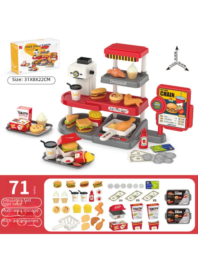 Other Household Toys - Toy Dishwasher Kitchen Sink Washing Machine Vacuum Cleaner Ironing Board-Color:668-136 Supermarket (46PCS Press Water, With Light, Sound, Blue) 1.2KG - Image 5