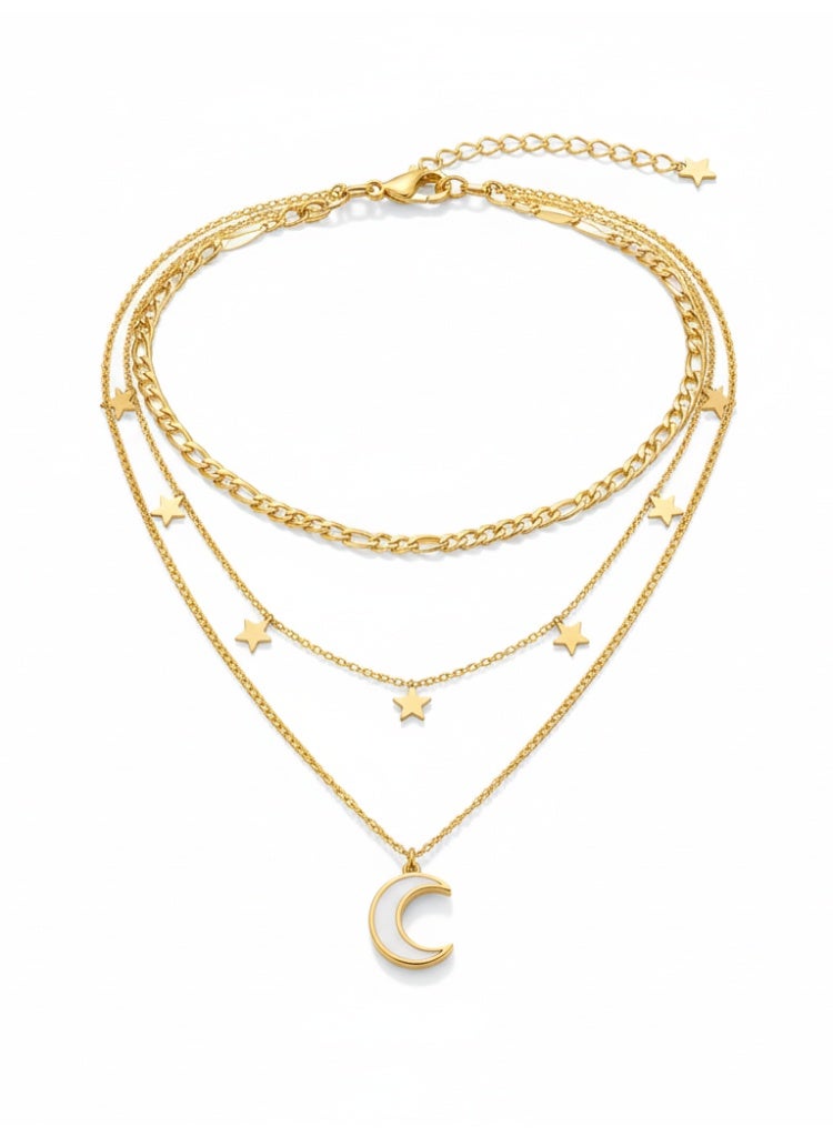 فلافي سلسلة حريمي متعددة الطبقات بتصميم القمر والنجوم – لمسة راقية - Image 3