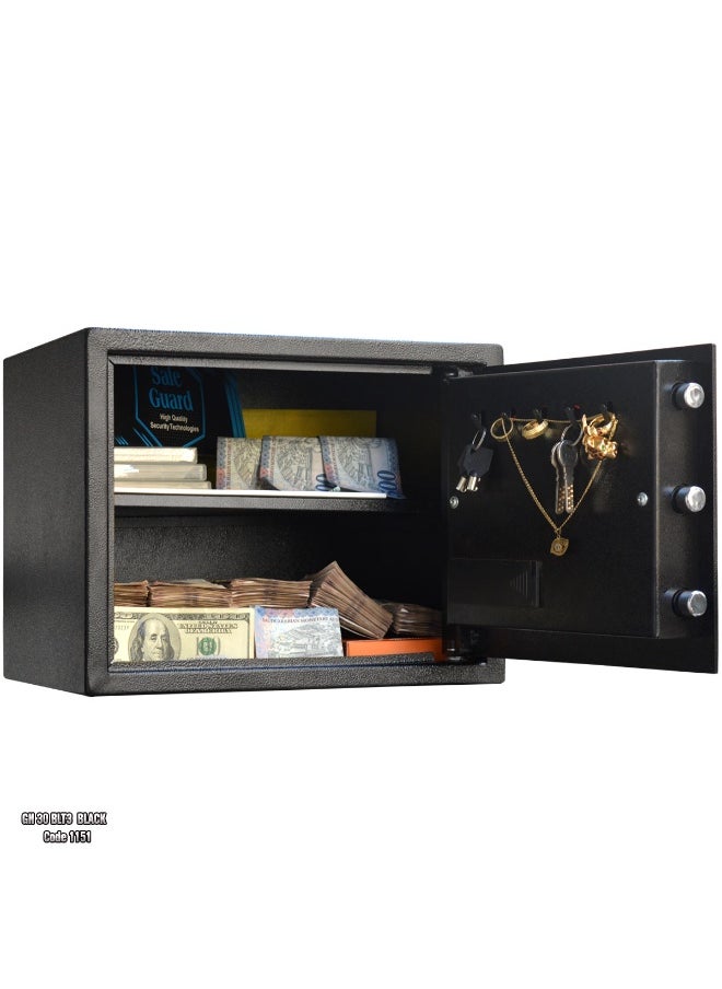 Safety Tech Biometric Fingerprint Safe with Two-Factor Authentication, Emergency Master Key, and Triple Compartment (38"W x 30"D x 30"H) - by Safety Tech  - Image 5