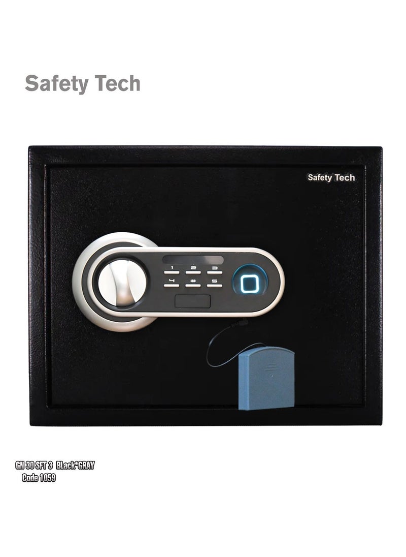 Safety Tech Biometric Fingerprint Safe with Two-Factor Authentication, Emergency Master Key, and Triple Compartment (38"W x 30"D x 30"H) - by Safety Tech  - Image 2