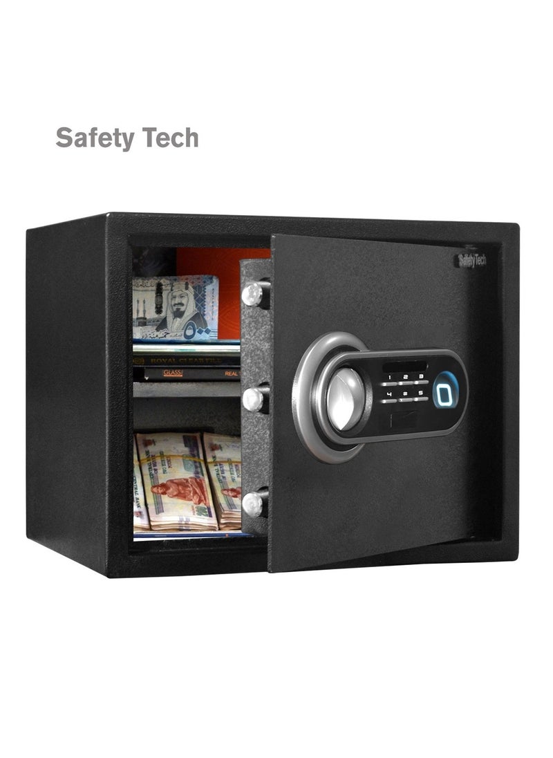 Safety Tech Biometric Fingerprint Safe with Two-Factor Authentication, Emergency Master Key, and Triple Compartment (38"W x 30"D x 30"H) - by Safety Tech  - Image 1