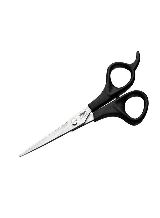 Asbah Professional Fin'z Barber Salon Scissors | Razor Edge Scissors Hair Cutting Scissor Plastic Black Handle For men and Women Hairs Barber Salon Hair Cutting Important Scissor 5.5 - Image 2