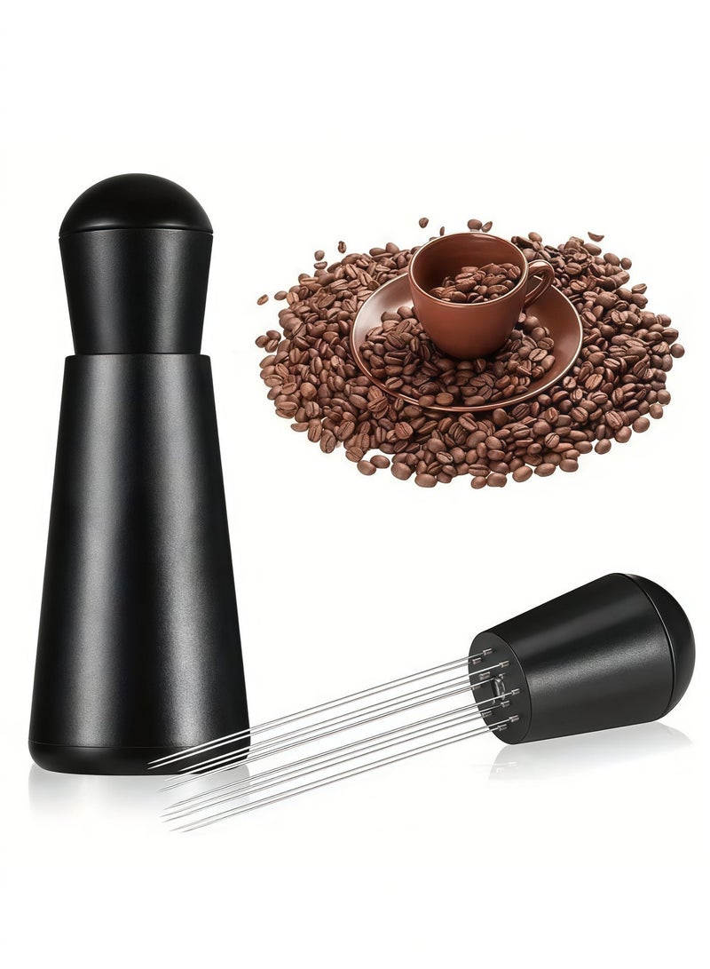 BlueHole Black Stainless Steel Needle-Style Coffee Powder Dispenser, Italian Espresso Powder Mixing Tool - Image 2