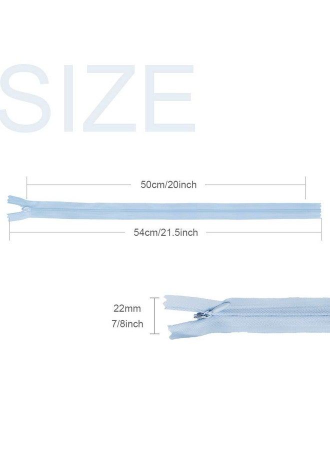 Renashed Renashed 45pcs 21.5 Inch Nylon Invisible Zippers for Tailor Sewer Sewing Craft Crafter's Special (Light Blue)  - Image 2