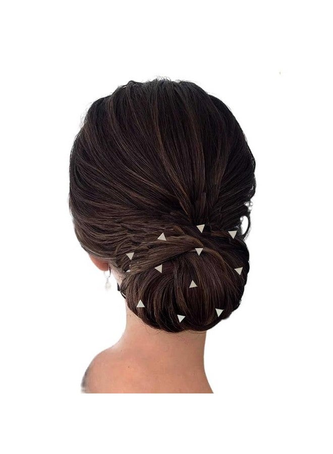 توهج الشعر أناقة متلألئة: ارتقِ بأسلوبك مع ملصقات الشعر على شكل مثلث من حجر المرآة - 50 قطعة في العبوة_2813_فضي - Image 3