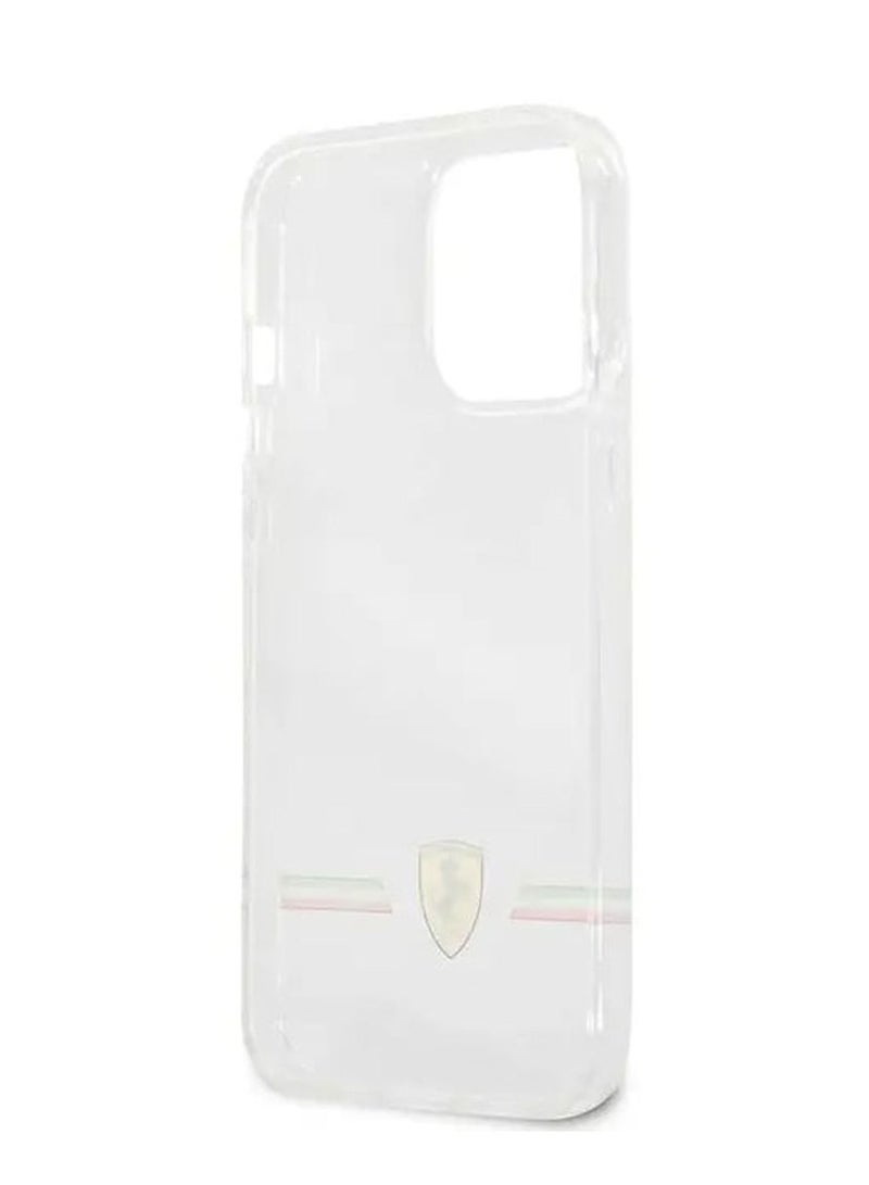 Ferrari iPhone 13 Pro Max Case 6.7inch Transparent Back Cover Italia Wings Print Logo / Scratches Resistant / Easy Access to All Ports - Clear - Image 5