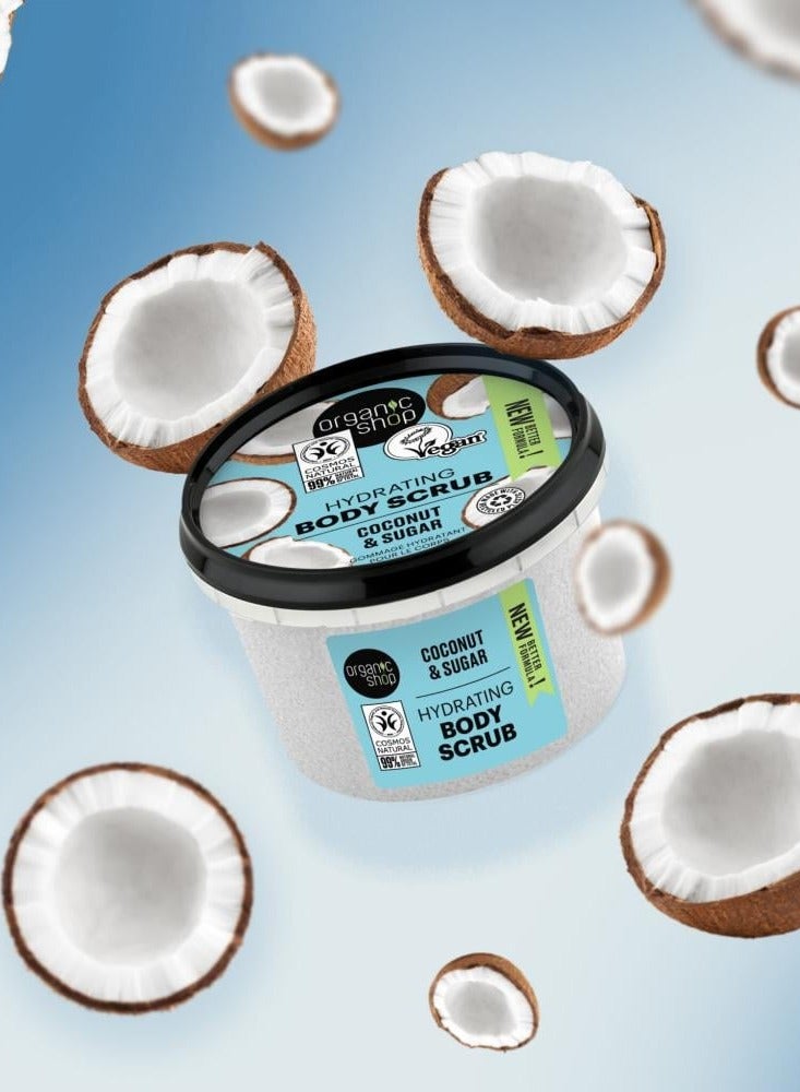 Organic Shop Hydrating Coconut Body Scrub 250ml - Image 3