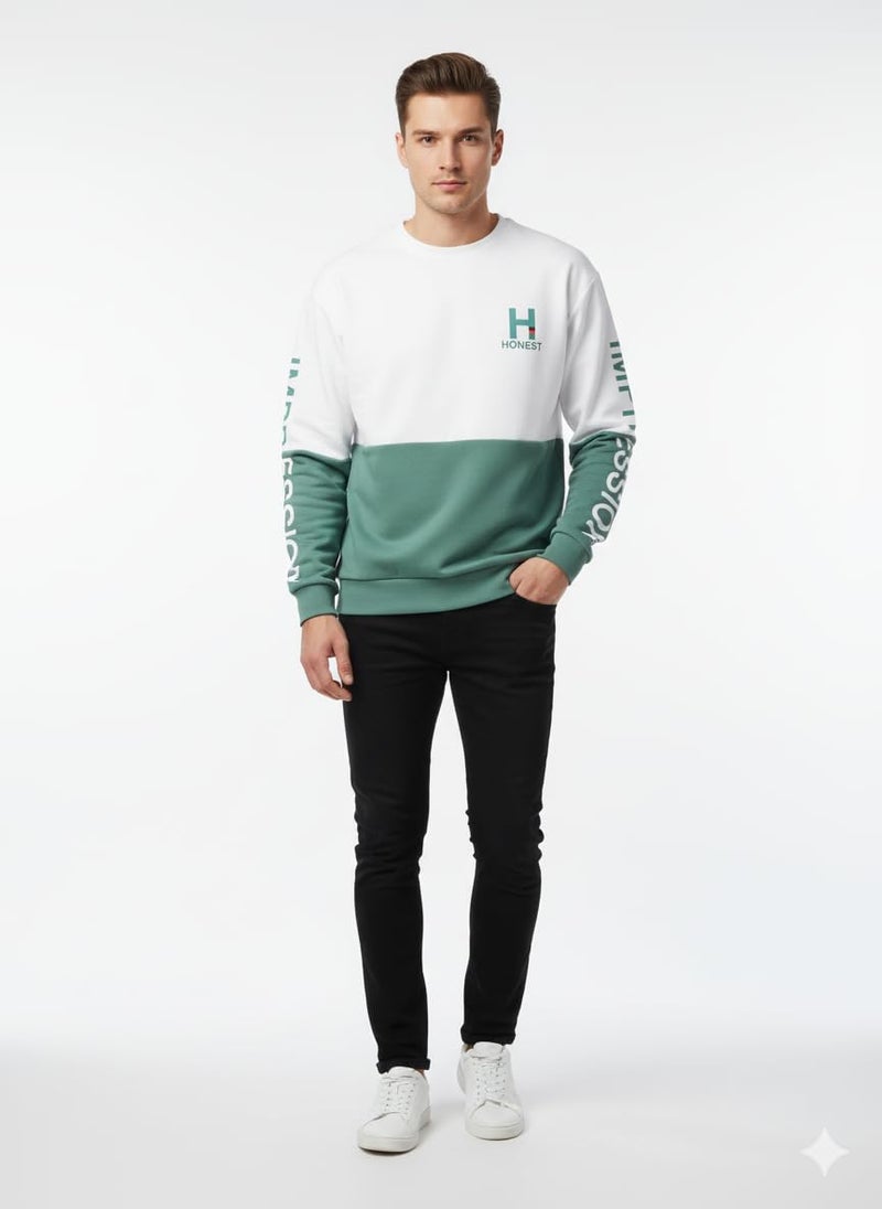 Celary Trendy Color Block Sweatshirt for Men - HONEST IMPRESSION - Image 4