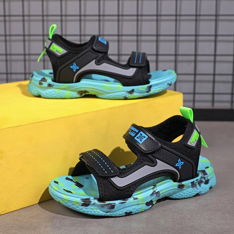 Boys Sandals Breathable Middle And Large Children'S Little Boy Casual Shoes Lightweight Non-Slip Children'S Beach Shoes 199 - Image 2