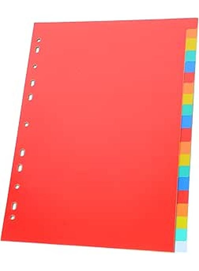 A4 11 Hole Plastic Binder Dividers with 20 Detachable Index Tabs for Office Filing School Organization - Image 1
