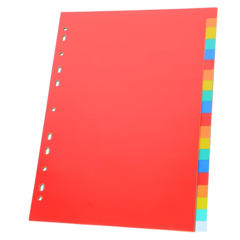 A4 11 Hole Plastic Binder Dividers with 20 Detachable Index Tabs for Office Filing School Organization - Image 2