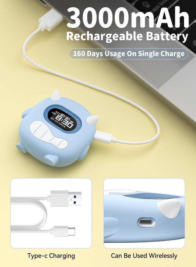 ببليي ساعة منبه رقمية للأطفال - لاسلكية، قابلة لإعادة الشحن ببطارية 3000 مللي أمبير، ساعة رقمية تهتز للأطفال ذوي النوم الثقيل، ساعة صغيرة للأطفال الصغار للسفر وغرفة النوم، غلاف سيليكون، التاريخ/الشهر/السنة، 3 أوضاع ضبط للمنبه/الاهتزاز - Image 3