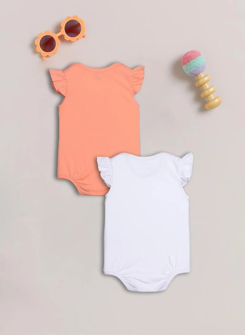 Nautinati  Nautinati Cotton Printed Pack Of 2 Bodysuits For Infant Girls for Women | Best Price UAE
