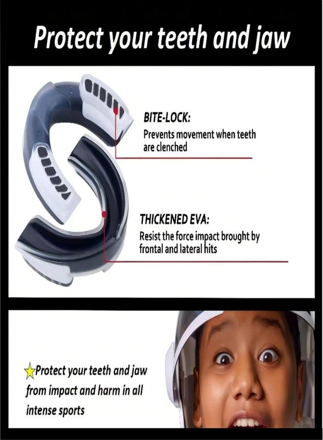 DRANGE واقي فم درانج (قطعتان) بتصميم نحيف، مناسب للبالغين والصغار، مع حافظة، مناسب للملاكمة، وفنون القتال المختلطة، والرجبي، وفنون الدفاع عن النفس، والجودو، والكاراتيه، والهوكي، وجميع الرياضات التي تتطلب احتكاكًا جسديًا. - Image 3