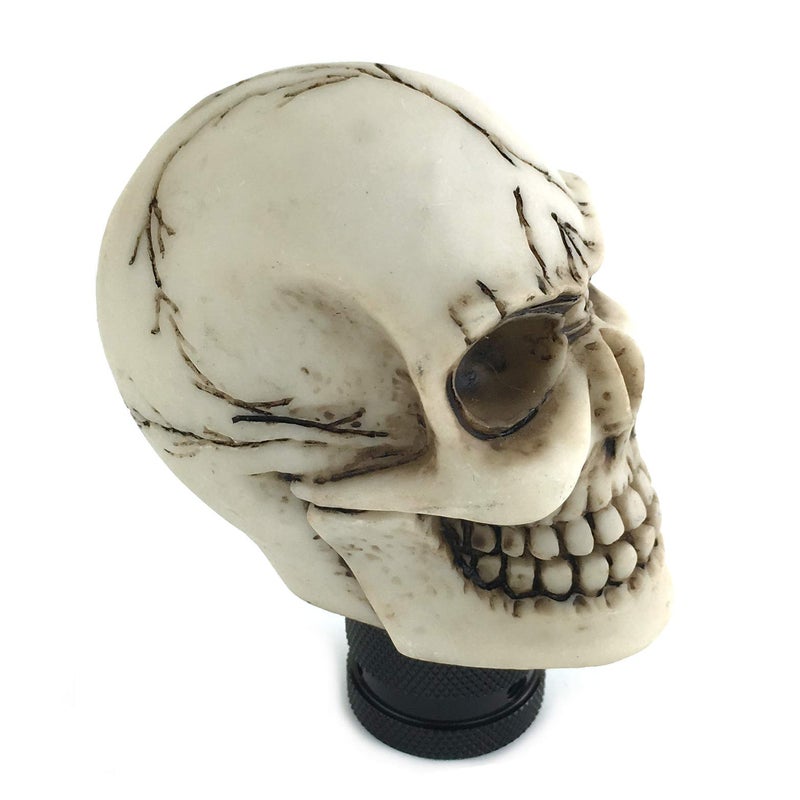 Arenbel Car Gear Lever Grip Knobs Skull Head Racing Shift Stick Manual Shifter Handle Fit Most Auto Manual Vehicles, Beige - Image 5