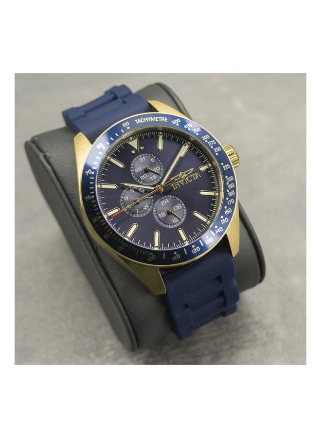 Invicta Men's Aviator 45mm Silicone Quartz Watch, Blue (Model: 38403), Blue, Aviator - Image 2