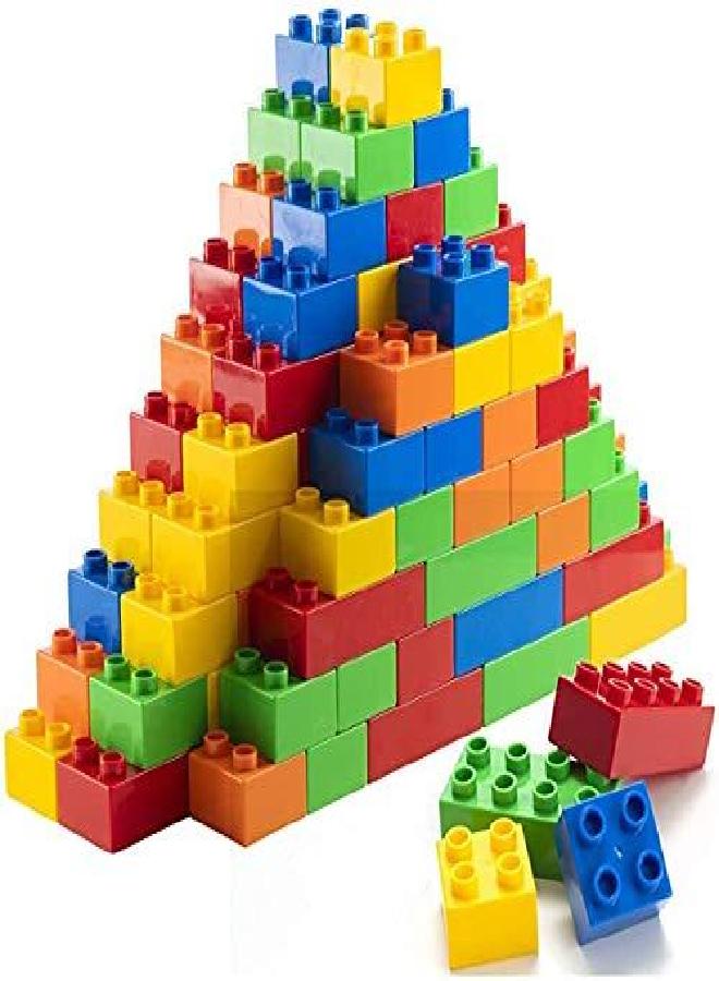 PREXTEX Building Blocks for Toddlers 1-3+ (100 Mega Blocks) Large Toy Blocks Compatible with Most Major Brands - Kids Toys Gift Set for All Ages (Boys & Girls) - Image 1
