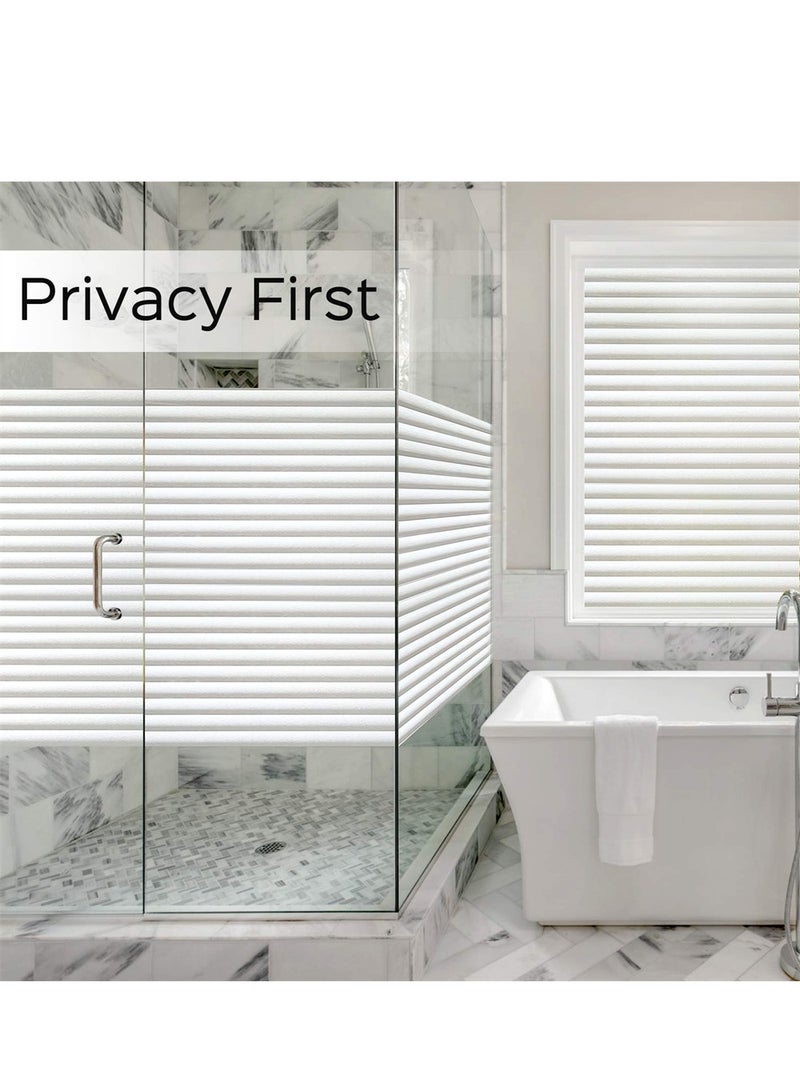 SYOSI Window Privacy Film Frosted Glass Film Blinds Frosted Glass Film Non Adhesive Static Cling Removable Window Sticker Anti UV for Bathroom Home Office Garage 17.5 x 78.7 inches  - Image 4