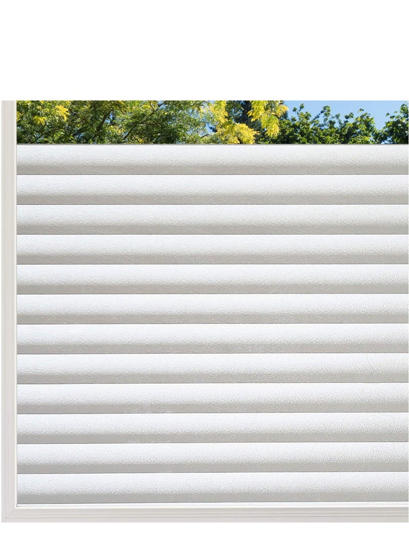 SYOSI Window Privacy Film Frosted Glass Film Blinds Frosted Glass Film Non Adhesive Static Cling Removable Window Sticker Anti UV for Bathroom Home Office Garage 17.5 x 78.7 inches  - Image 3