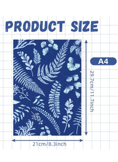 KASTWAVE 32 Sheets A5 Cyanotype Paper, Sheets Sun Print Paper, Solar Drawing Paper Sensitivity Nature Printing Paper for Kids Adults Sun Arts Crafts DIY Project (20.8 * 15cm)  - Image 2
