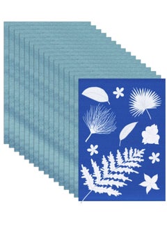 KASTWAVE 32 Sheets A5 Cyanotype Paper, Sheets Sun Print Paper, Solar Drawing Paper Sensitivity Nature Printing Paper for Kids Adults Sun Arts Crafts DIY Project (20.8 * 15cm)  - Image 1