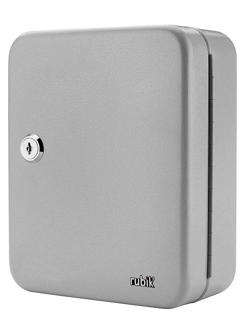Rubik Key Cabinet Wall Mount Design with Key Lock Secure Metal Key Safe Box, Best Wall Mounted Key Safety Box Cabinet Design (20 Key Capacity) White  - Image 5