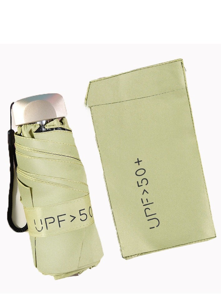 Folding Umbrellas Travel Pocket Umbrella Small Mini Umbrella Light Compact Design Perfect for Travel Lightweight Portable Parasol Outdoor Summer Sun Rain Umbrellas Windproof Water Repellent - Image 1