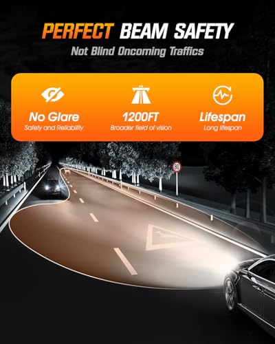 NIGHTEYE 9005 9006 Fog Light - 40000LM 6500K 9005/HB3 High Beam 9006/HB4 Low Beam Bulb LED Fog Light Kit, Plug and Play,Pack of 4 - Image 2
