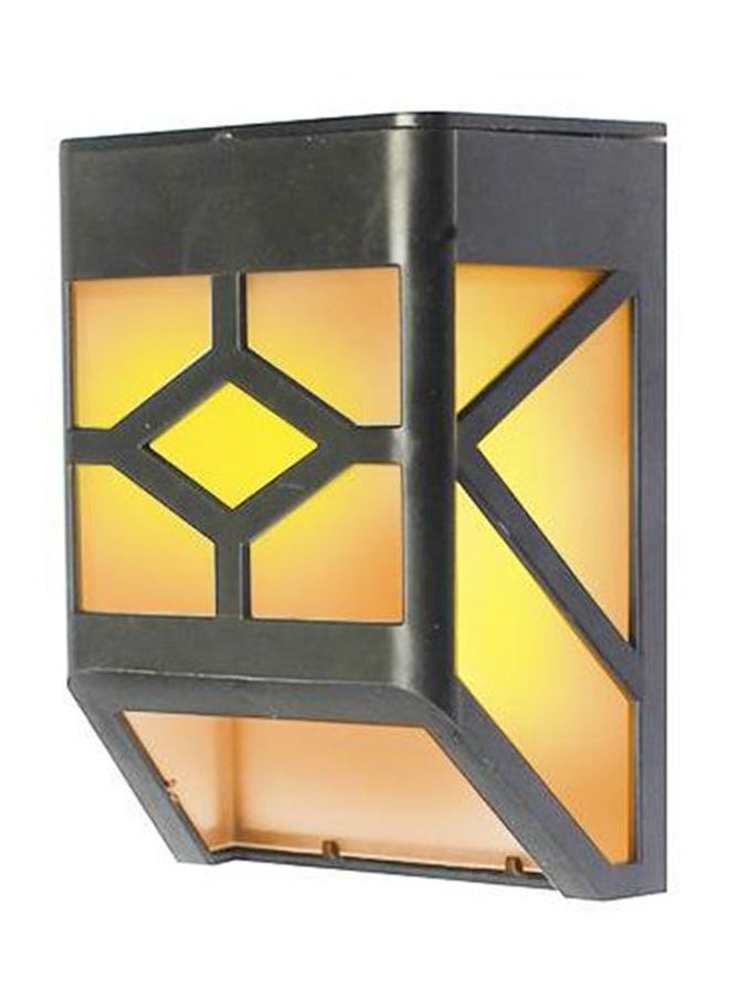 NIBEMINENT Waterproof Solar Outdoor Flickering Flame Light Black/Yellow 10 x 6cm  - Image 1