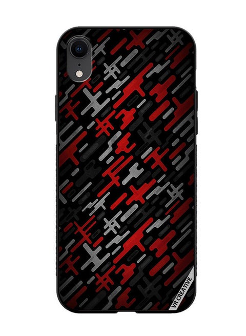 Protective Case Cover For Apple iPhone XR Abstract Design Multicolour