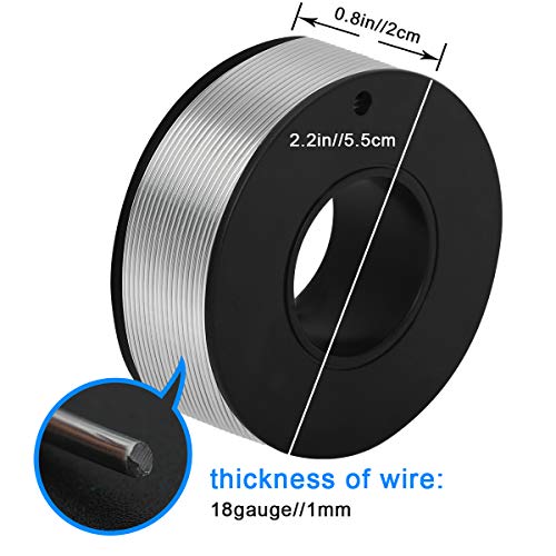 Luxiv Aluminum Craft Wire 8 Gauge 12 Gauge 18 Gauge, Luxiv 1mm 2mm 13mm Aluminum Wire for Crafting Line Soft DIY Metal Craft Art Line - Image 2