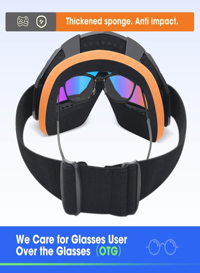 MAMBAOUT Adult Snow Ski Goggles, Snowboard Goggles for Youth, Teens, Men & Women, Wide View Snowmobile Goggles - Image 2