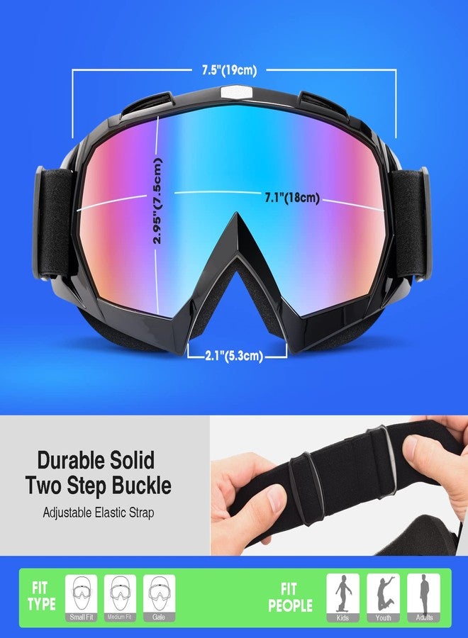 MAMBAOUT Adult Snow Ski Goggles, Snowboard Goggles for Youth, Teens, Men & Women, Wide View Snowmobile Goggles - Image 3