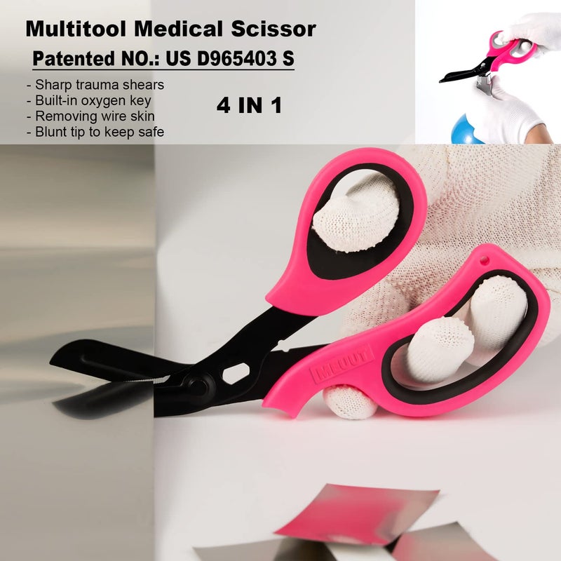 MEUUT 2 Pack Trauma Shears Patented Bandage Scissors - Medical Supplies with 8 inch Heavy Duty Medical Scissors for EMT Workers Nurses - Image 3
