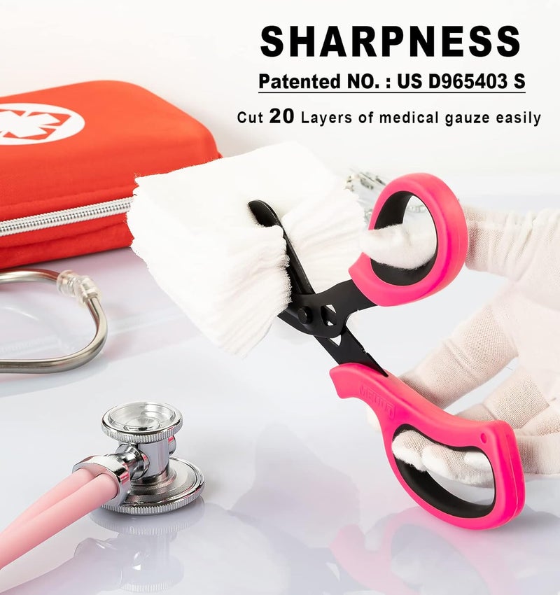 MEUUT 2 Pack Trauma Shears Patented Bandage Scissors - Medical Supplies with 8 inch Heavy Duty Medical Scissors for EMT Workers Nurses - Image 2