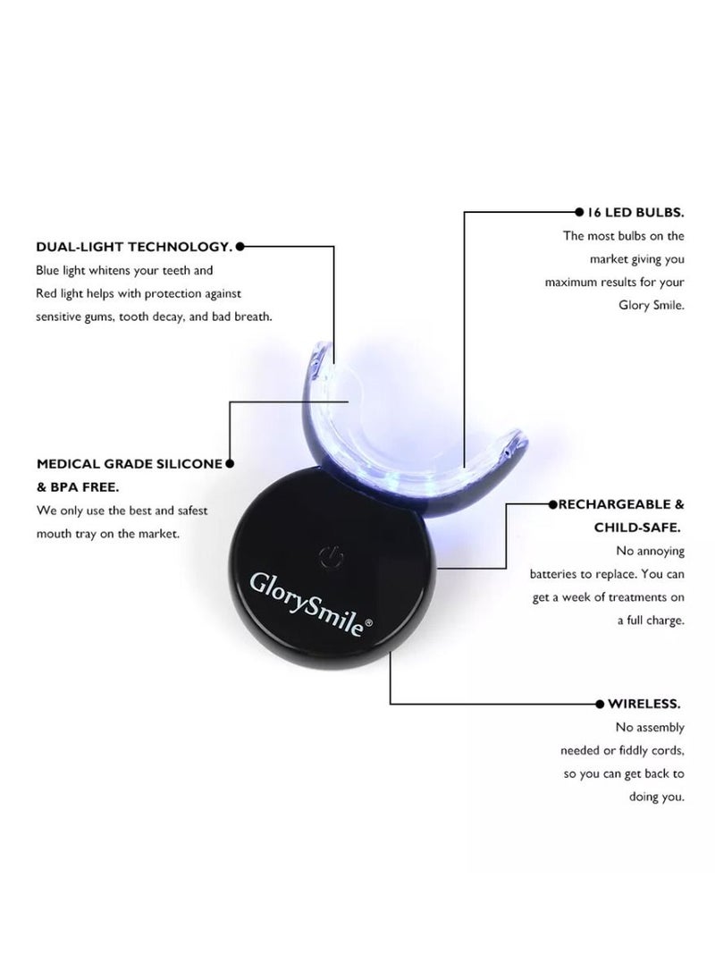 GlorySmile - Wireless Rechargeable Teeth Whitening Light Kit Black Luxury Home Tooth Cleaning Set Stain & Plaque Removal With Max Effect Unisex - Image 1
