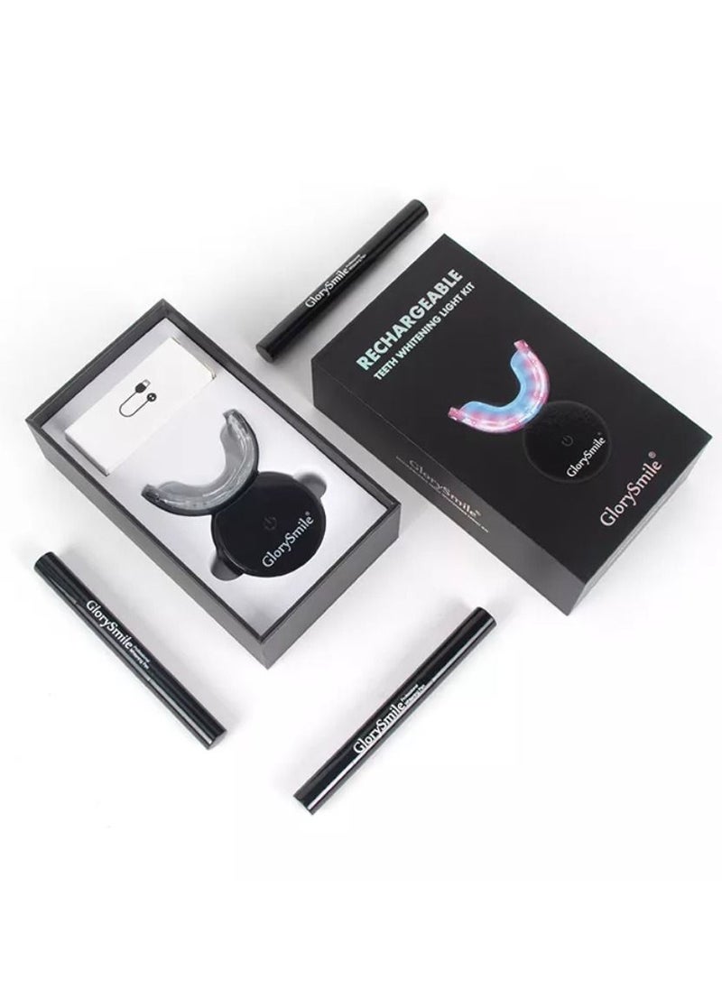 GlorySmile - Wireless Rechargeable Teeth Whitening Light Kit Black Luxury Home Tooth Cleaning Set Stain & Plaque Removal With Max Effect Unisex - Image 1
