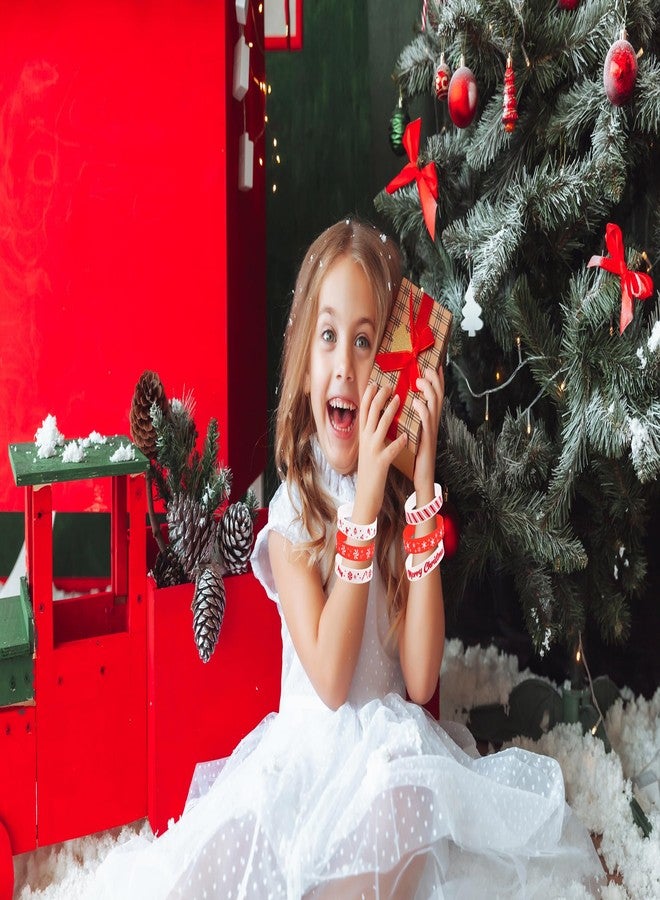 مون بوت مجموعة مون بوت من 100 قطعة من أساور حلوى عيد الميلاد بالجملة - أساور سيليكون على شكل ندفة ثلجية وأيل وشجرة عيد الميلاد، مثالية كهدايا لحفلات الأعياد - Image 3