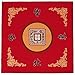 GUSTARIA Mahjong Mat with 3 Dice Anti Slip and Noise Reduction Table Cover for Mahjong Poker Card Board Tile Games Red 315 inches - Image 4