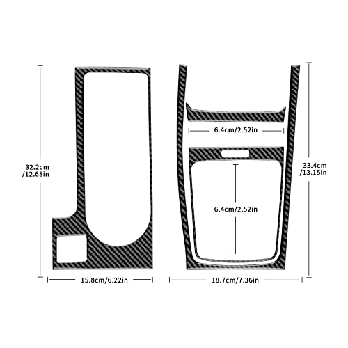 AIRSPEED for Subaru WRX Gear Shift Panel Frame Cover Center Console Cup Holder Frame Sticker Interior Decoration for Subaru WRX Saloon 2015 2016 2017 2018 2019 2020 2021 Accessories, (Black) - Image 3