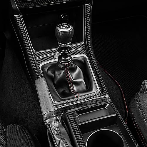 AIRSPEED for Subaru WRX Gear Shift Panel Frame Cover Center Console Cup Holder Frame Sticker Interior Decoration for Subaru WRX Saloon 2015 2016 2017 2018 2019 2020 2021 Accessories, (Black) - Image 5