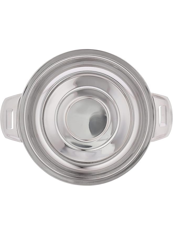 ماكسيما طاجن بمقبضين | قدر ساخن | وعاء معزول | وعاء رائع للعطلات والعشاء | يحافظ على الطعام ساخنًا وطازجًا لساعات طويلة (3.5 لتر) فضي - Image 4