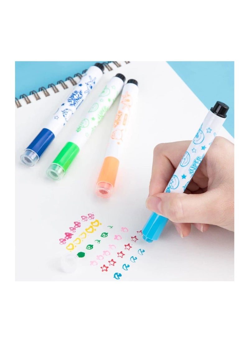 Deli 12-Piece Stamp Marker Felt Pens Multicolour - Image 4