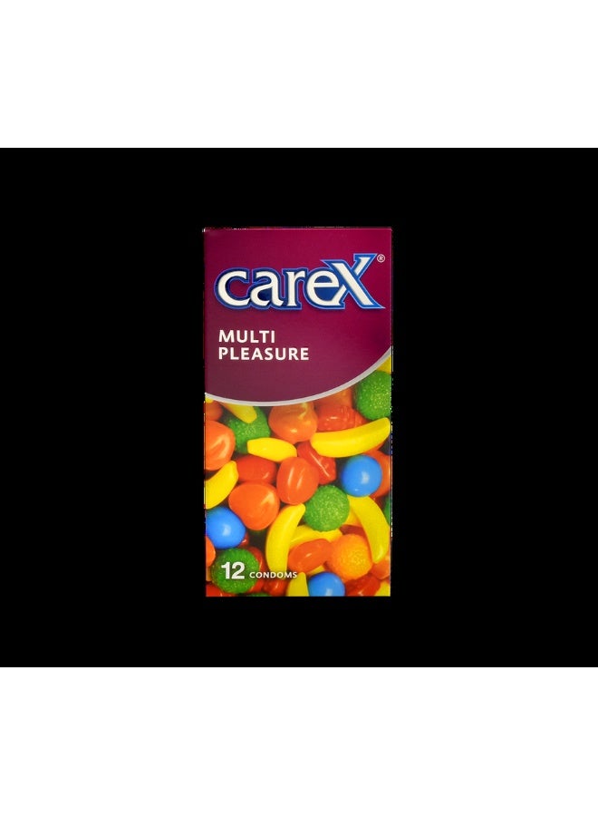 careX Multi Pleasure Condoms | Different Everytime | 12 Count - Image 1