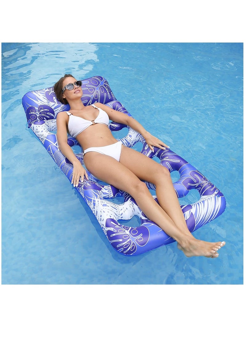1 Pack Oversized Inflatable Pool Raft and Floats for Adults with Headrest for Swimming Pool Loungers for Lake, Beach, and Pool Party Floats - Image 1