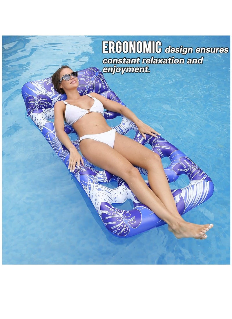1 Pack Oversized Inflatable Pool Raft and Floats for Adults with Headrest for Swimming Pool Loungers for Lake, Beach, and Pool Party Floats - Image 4