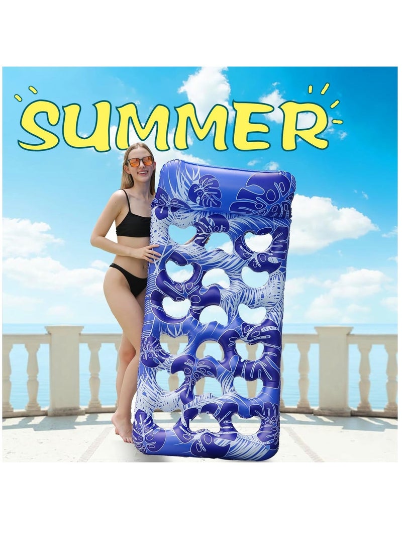 1 Pack Oversized Inflatable Pool Raft and Floats for Adults with Headrest for Swimming Pool Loungers for Lake, Beach, and Pool Party Floats - Image 3